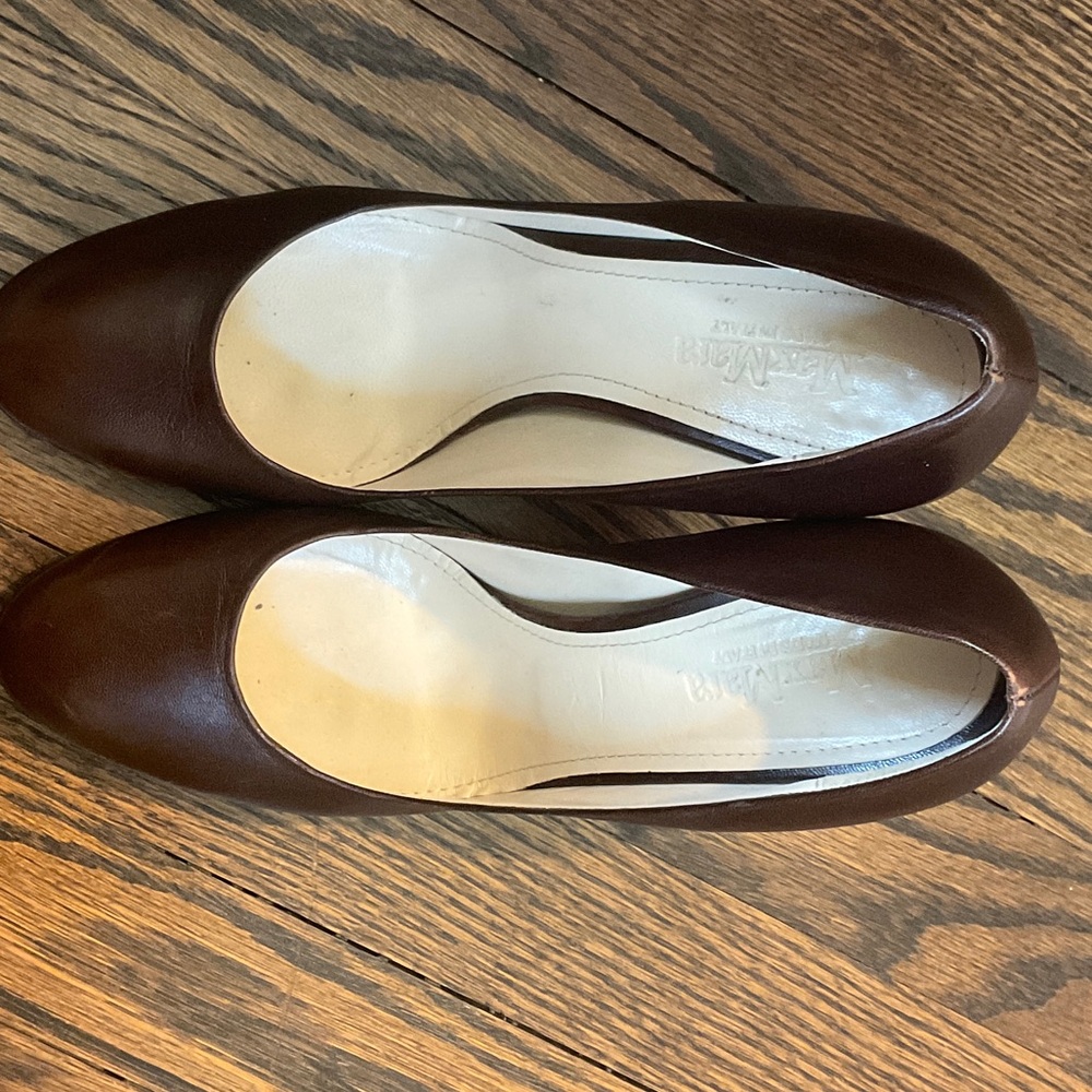 Max Mara Brown Leather Heels